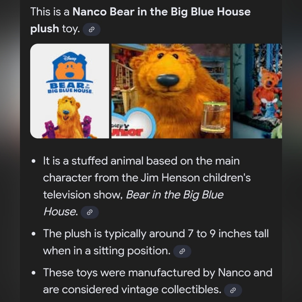 Plush Nanco Bear in The Big Blue House - Picture 15 of 15